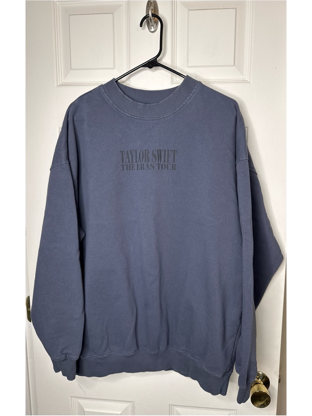 Taylor Swift The Eras Tour Blue Crewneck Sweatshirt Large